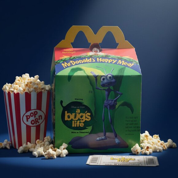 Vintage 1998 McDonald’s Happy Meal Box – Disney Pixar A Bug’s Life Movie Promo - Picture 1 of 10